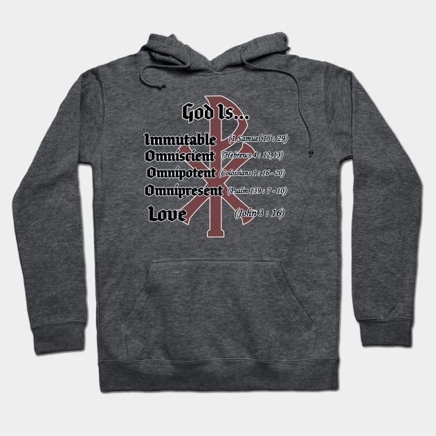 God Is ... Red Chi-Rho Hoodie by The Knotty Works